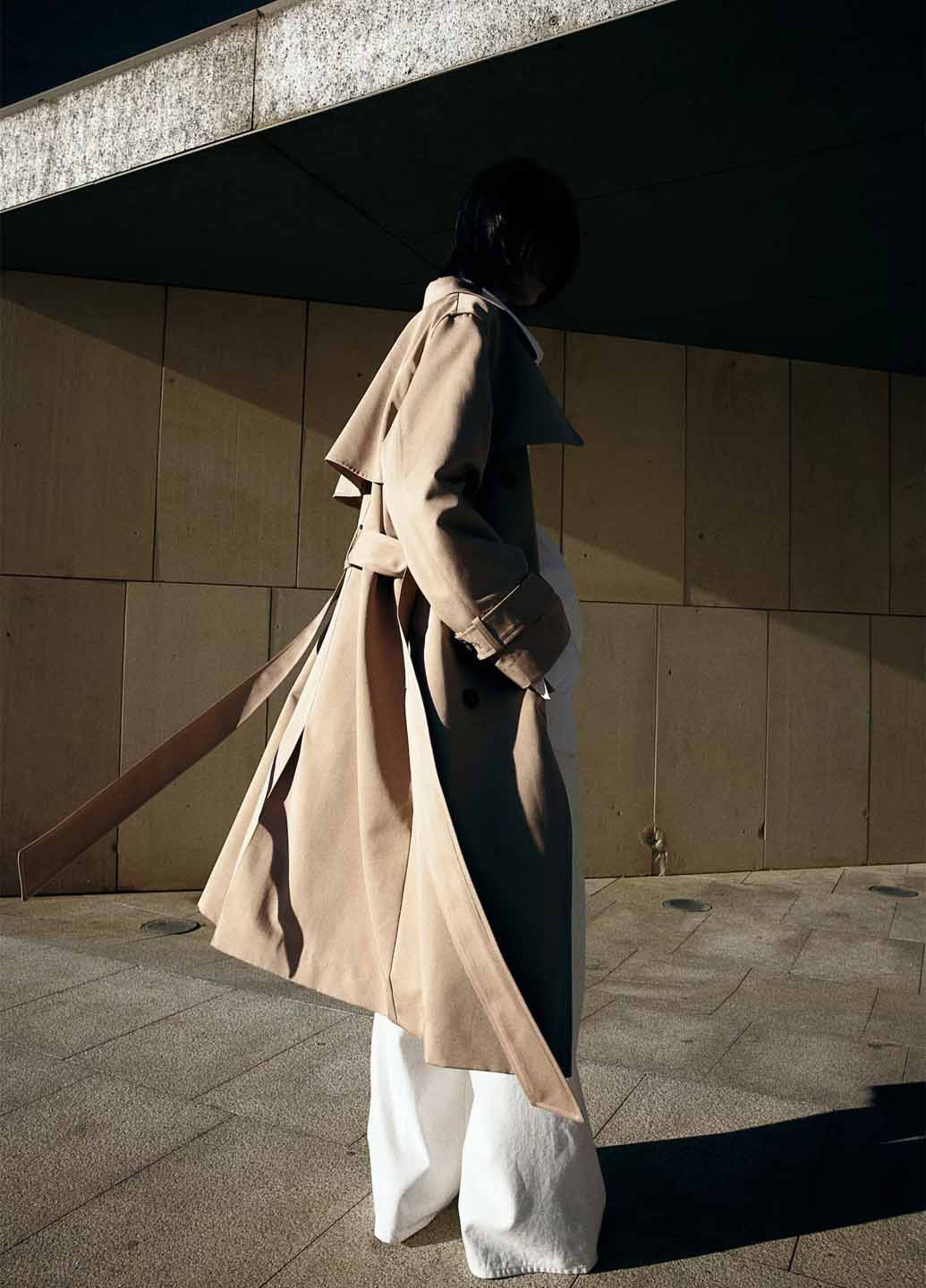 Плащ H&M тренчкот на пуговицах демисезон (367100777)