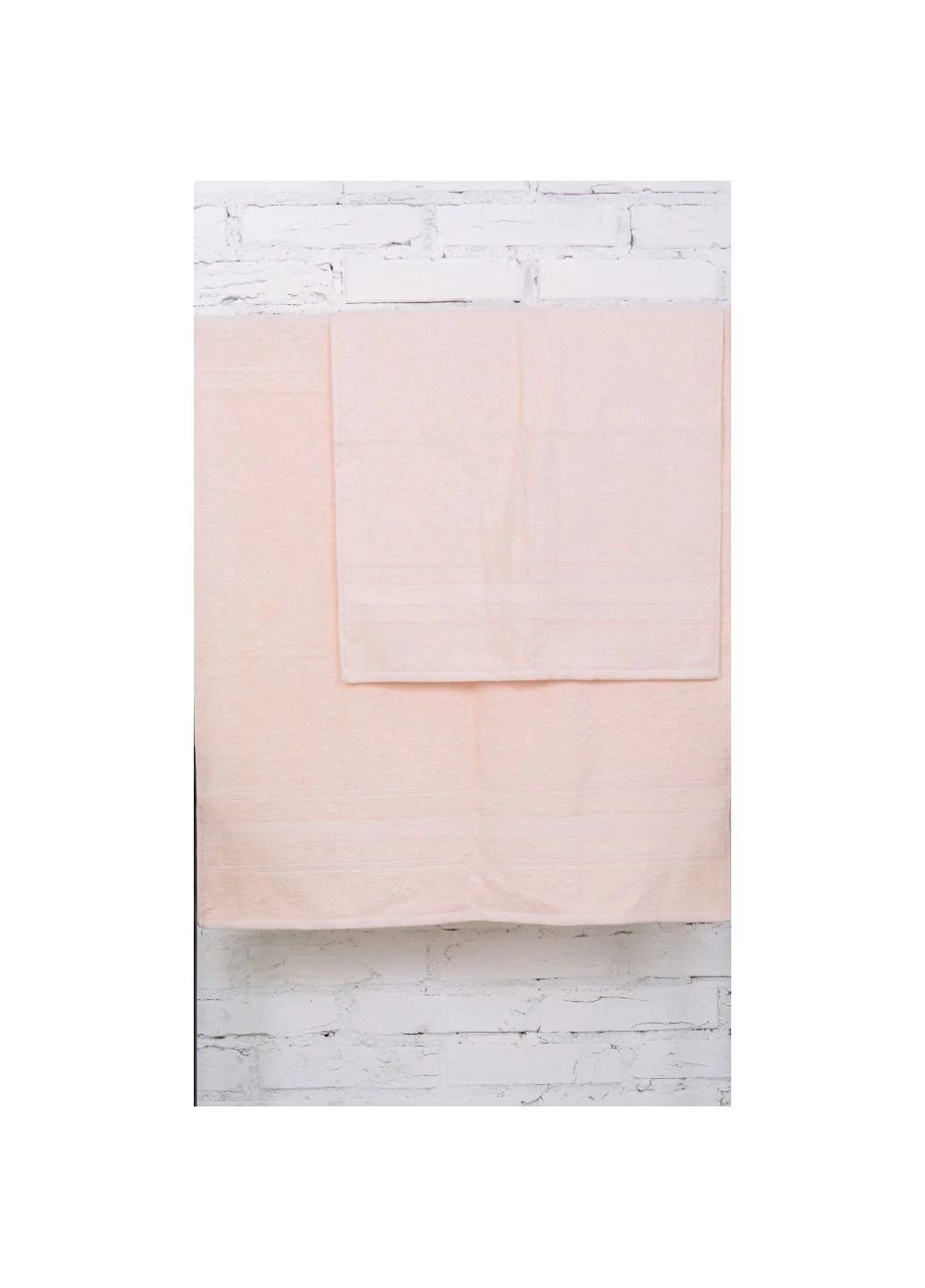 Полотенце MirSon набор банных №5080 Elite SoftNess Peach 50х90, 70х140 (2200003960846) No Brand персиковый