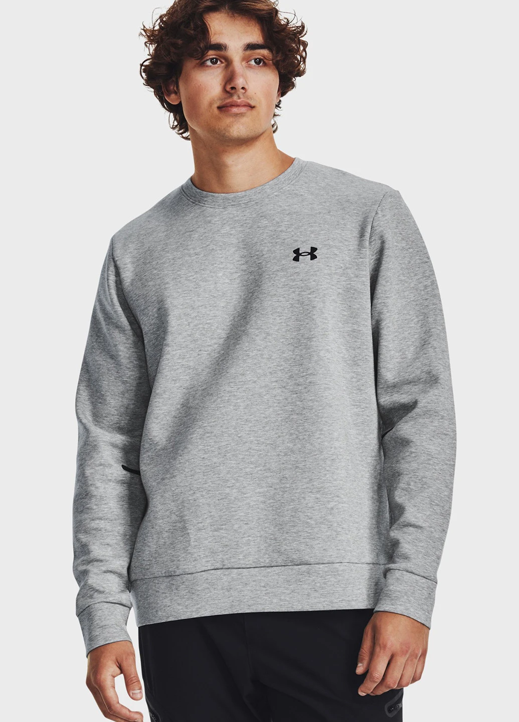 Світло-сірий світшот Under Armour логотип без декору (263207387)
