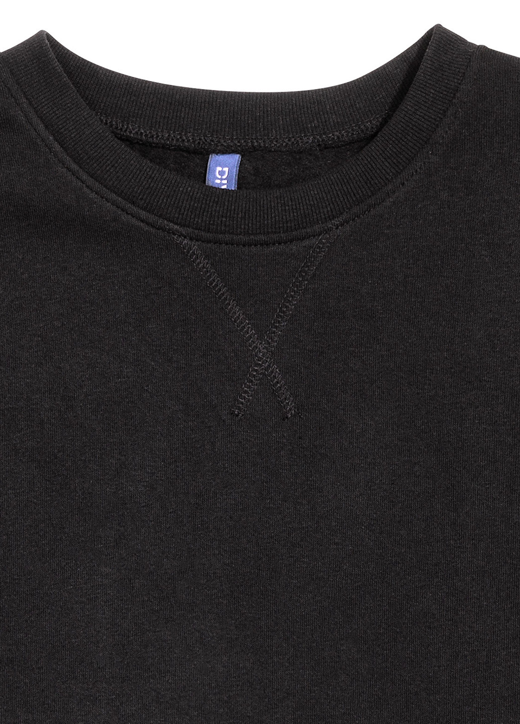 Свитшот H&M - крой однотонный черный кэжуал - (91196813)