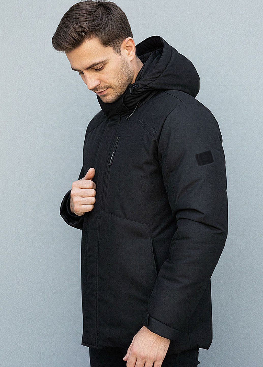 Чорна демісезонна куртка Sun's House