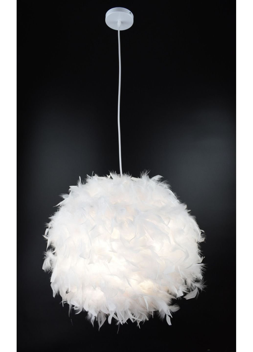 Люстра стельова підвісна на 1 лампочку AS137/500-wh Білий 40х45х45 см. Sunnysky (253628594)