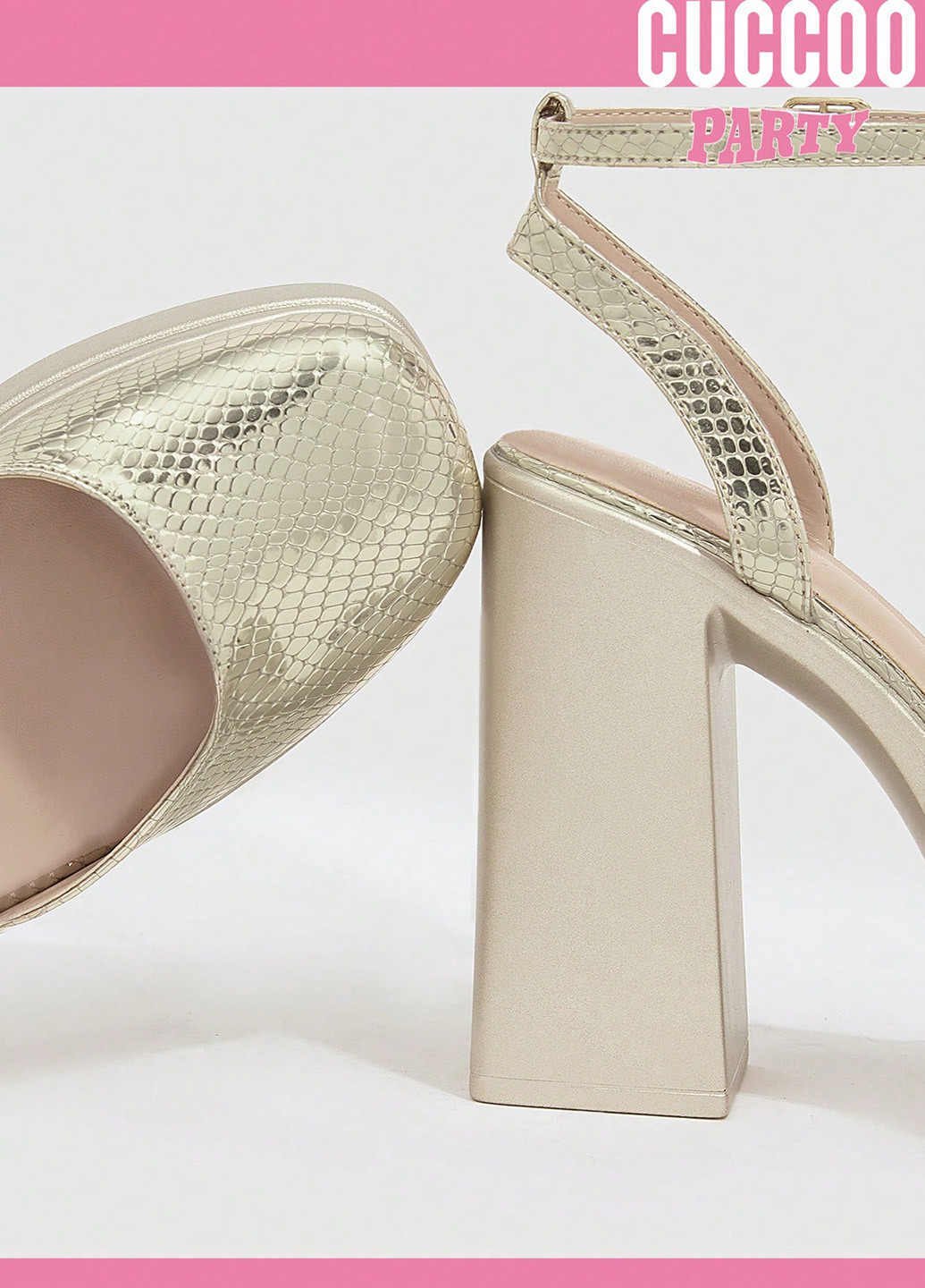 SHEIN Туфли слингбеки золотой з искусственная кожа, китай — лето (342965511)