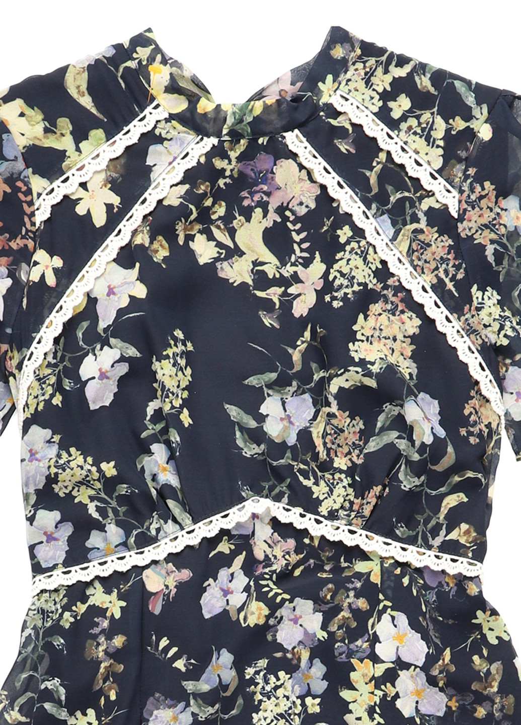 Темно-синя кежуал сукня кльош, з відкритою спиною hope & ivy з квітковим принтом