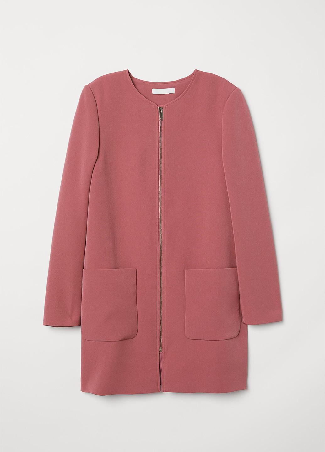 Рожеве Кежуал пальто однобортне H&M однотонне