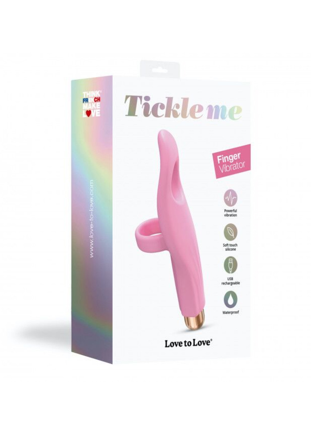 Вибратор на палец Tickle me - BABY PINK перезаряжаемый, 3 варианта использования Love To Love (251954428)