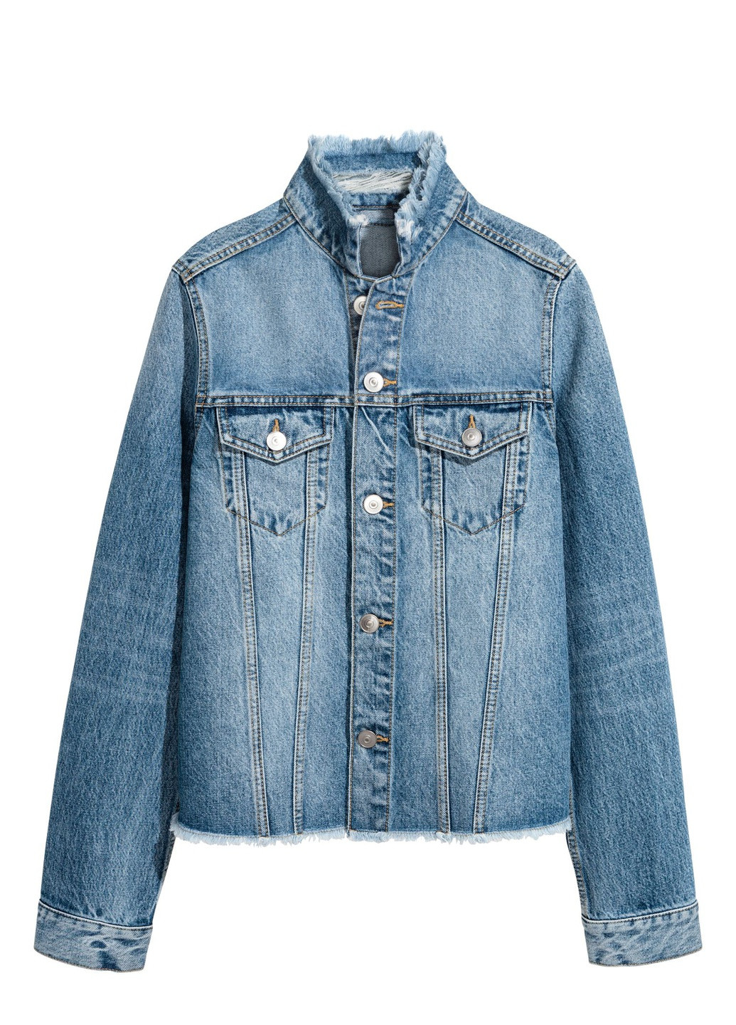 Синя демісезонна куртка джинсова H&M
