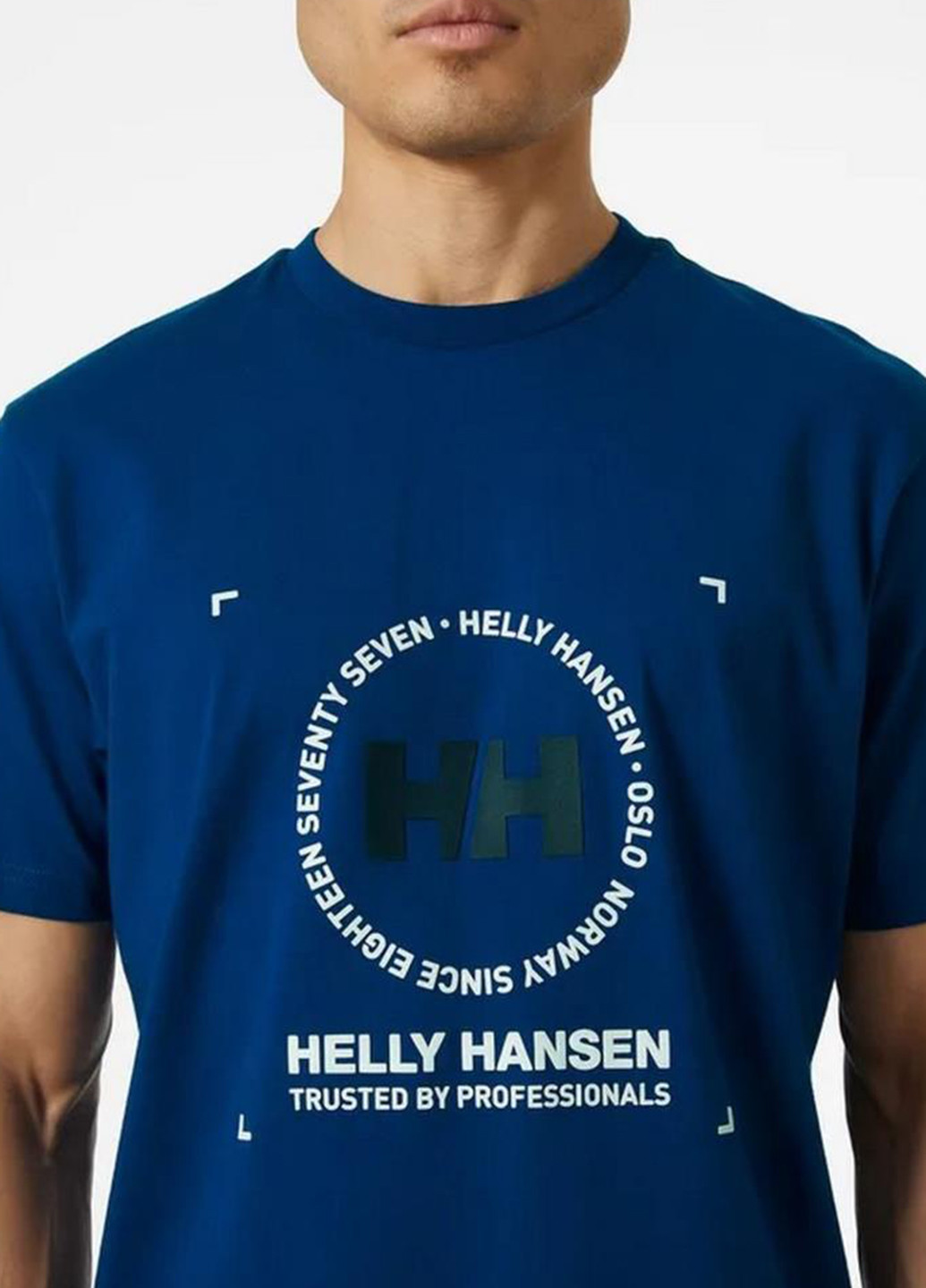 Темно-синяя футболка 53976-606 Helly Hansen Move Cotton T-Shirt