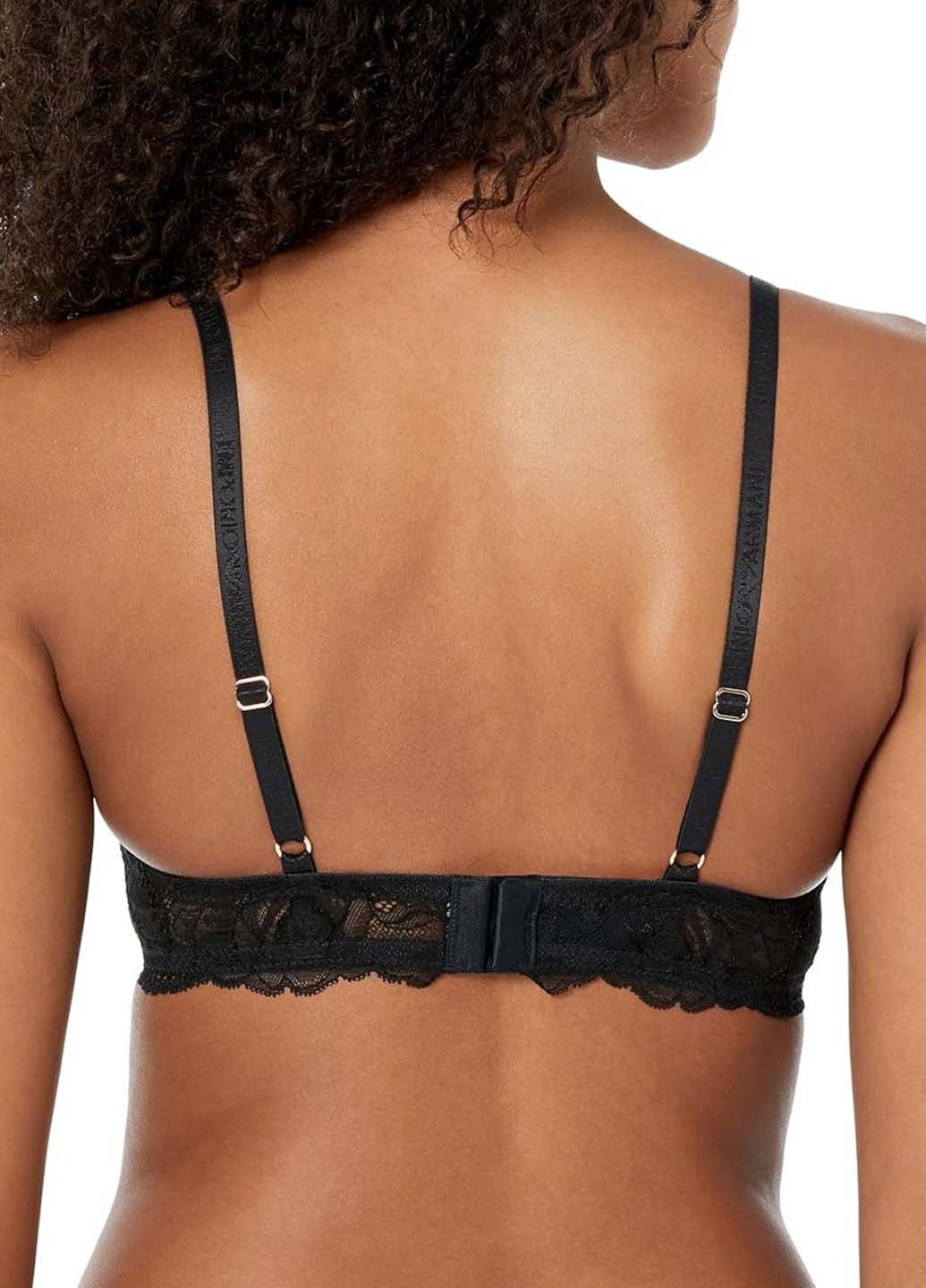 Чорний бюстгальтер Emporio Armani з кісточками поліамід