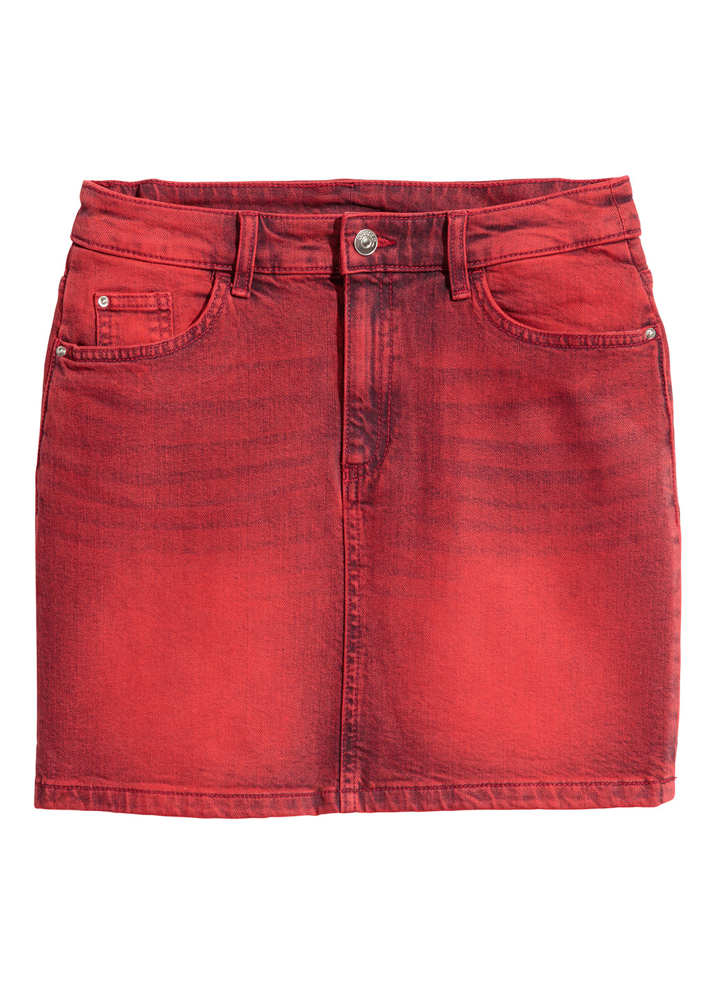 Красная кэжуал юбка H&M мини