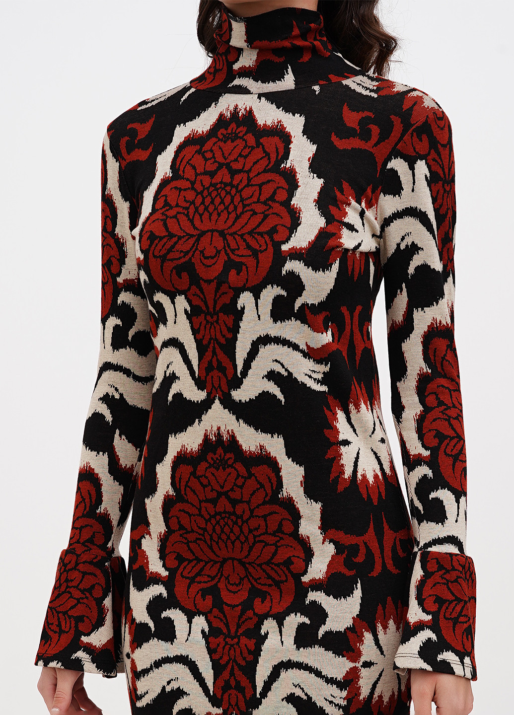 Комбінована кежуал сукня футляр, з відкритою спиною H&M з абстрактним візерунком