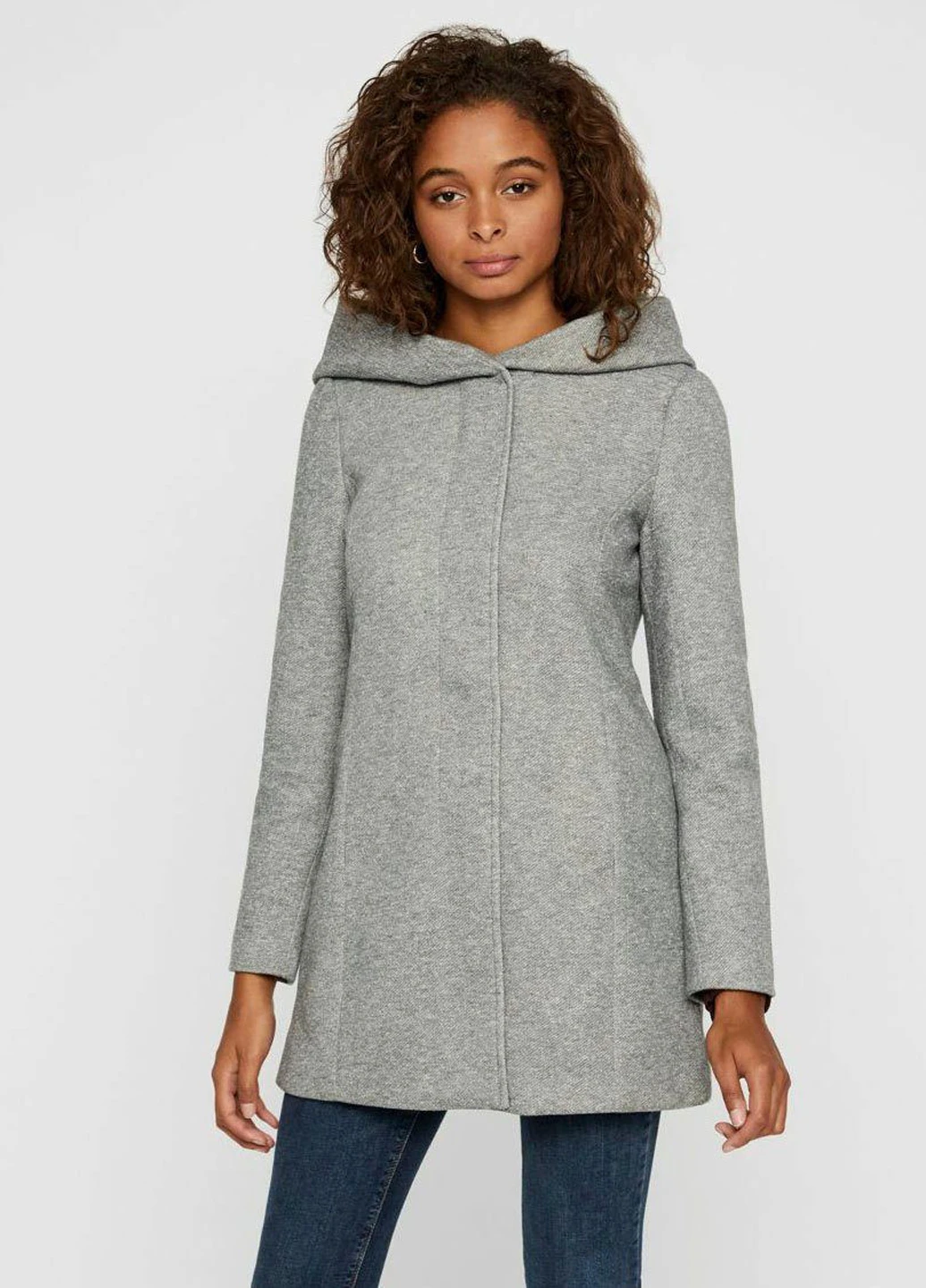 Светло-серое демисезонное Пальто Vero Moda