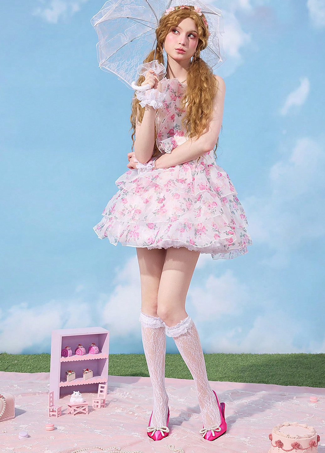 SHEIN Туфли слингбеки фуксия з текстиль, китай — лето (340649015)