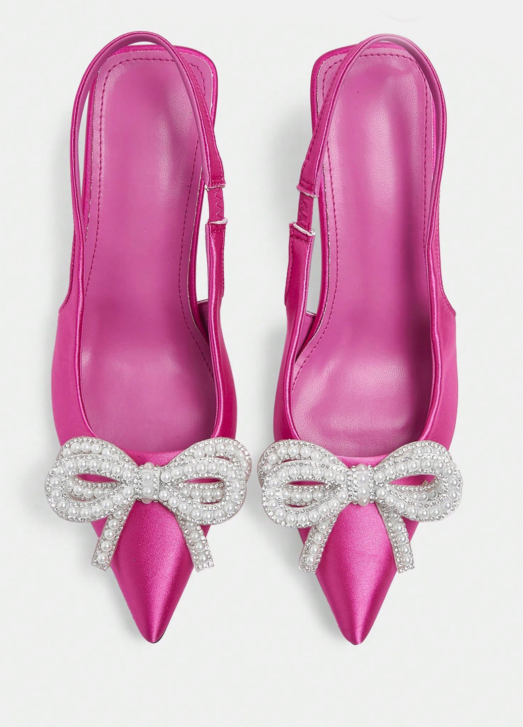 SHEIN Туфли слингбеки фуксия з текстиль, китай — лето (340649015)