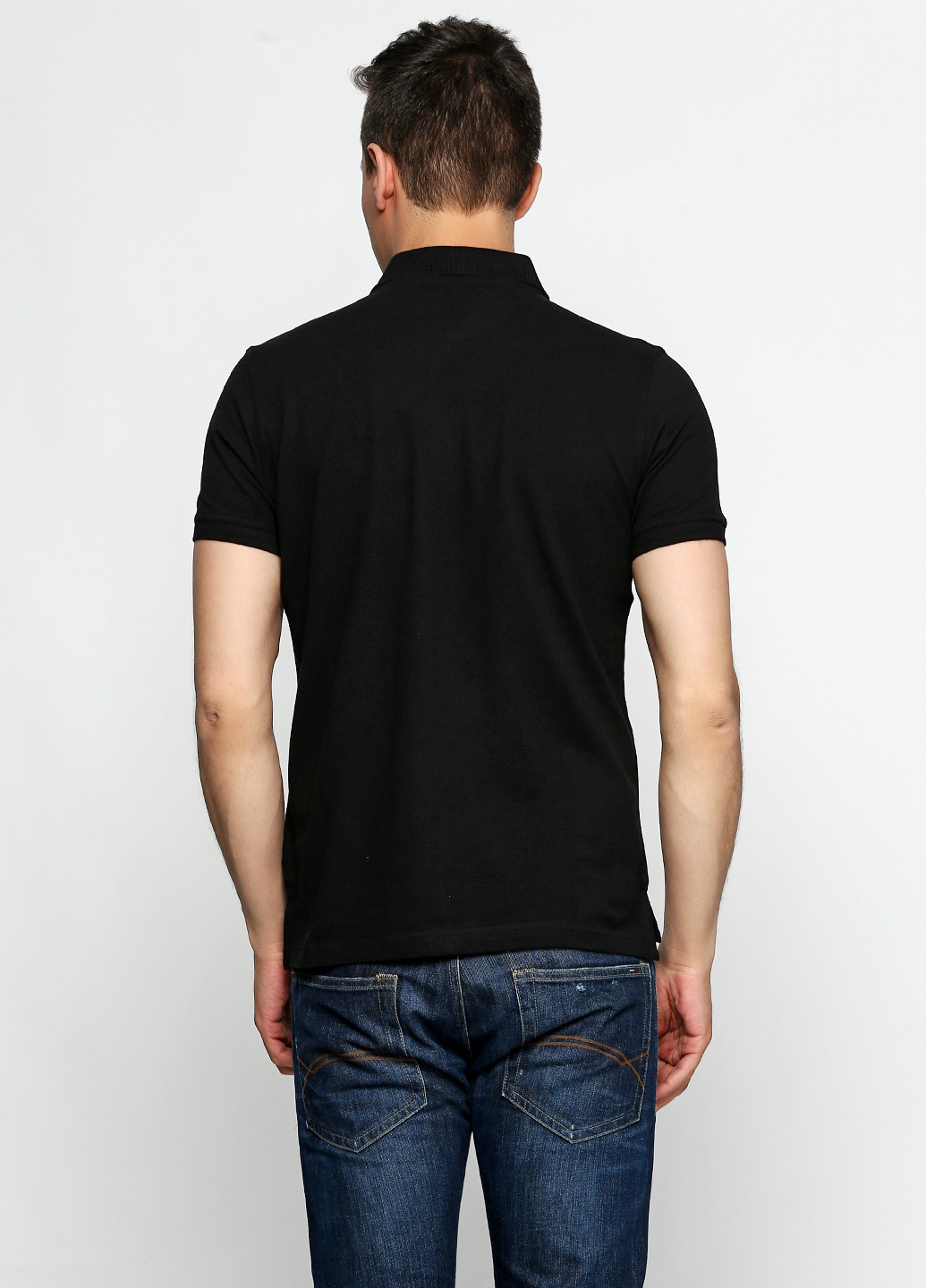 Черная футболка-поло для мужчин Pierre Cardin