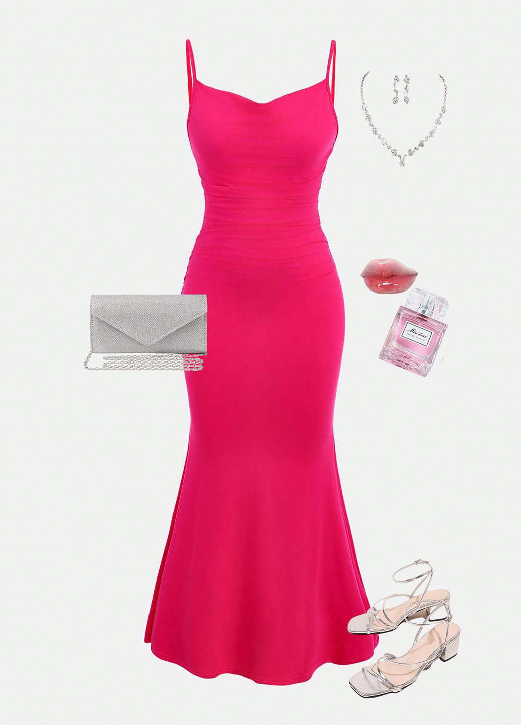 Розовое платье SHEIN (316111431)