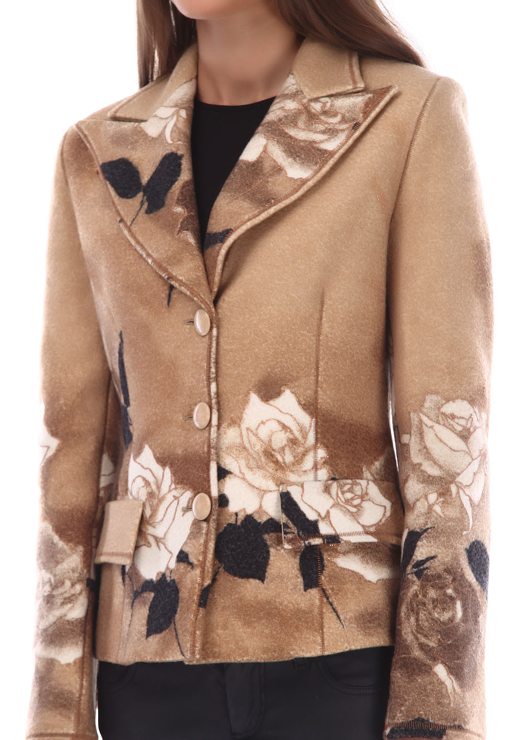 Бежевый женский жакет Class Roberto Cavalli - демисезонный