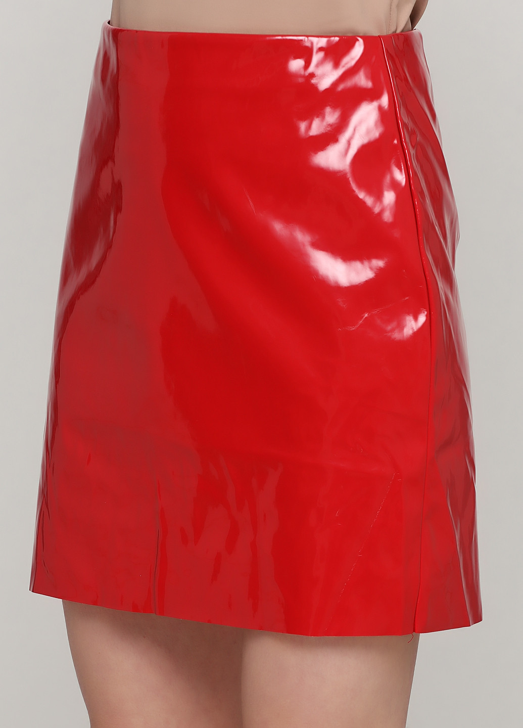 Красная кэжуал однотонная юбка H&M карандаш