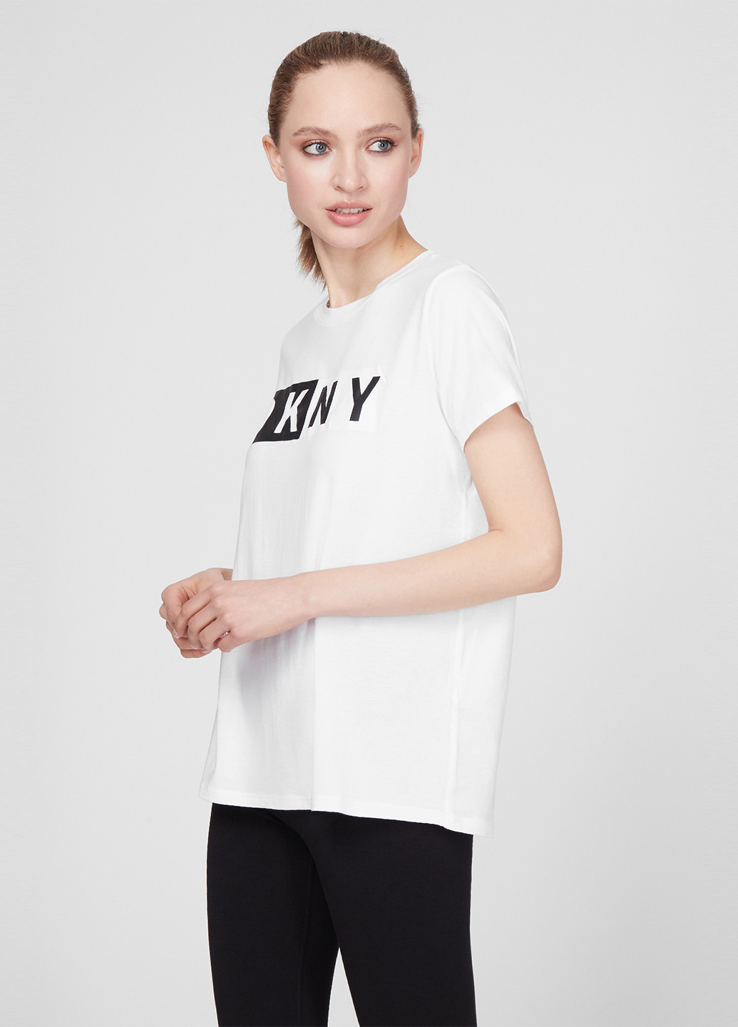 Біла літня футболка DKNY