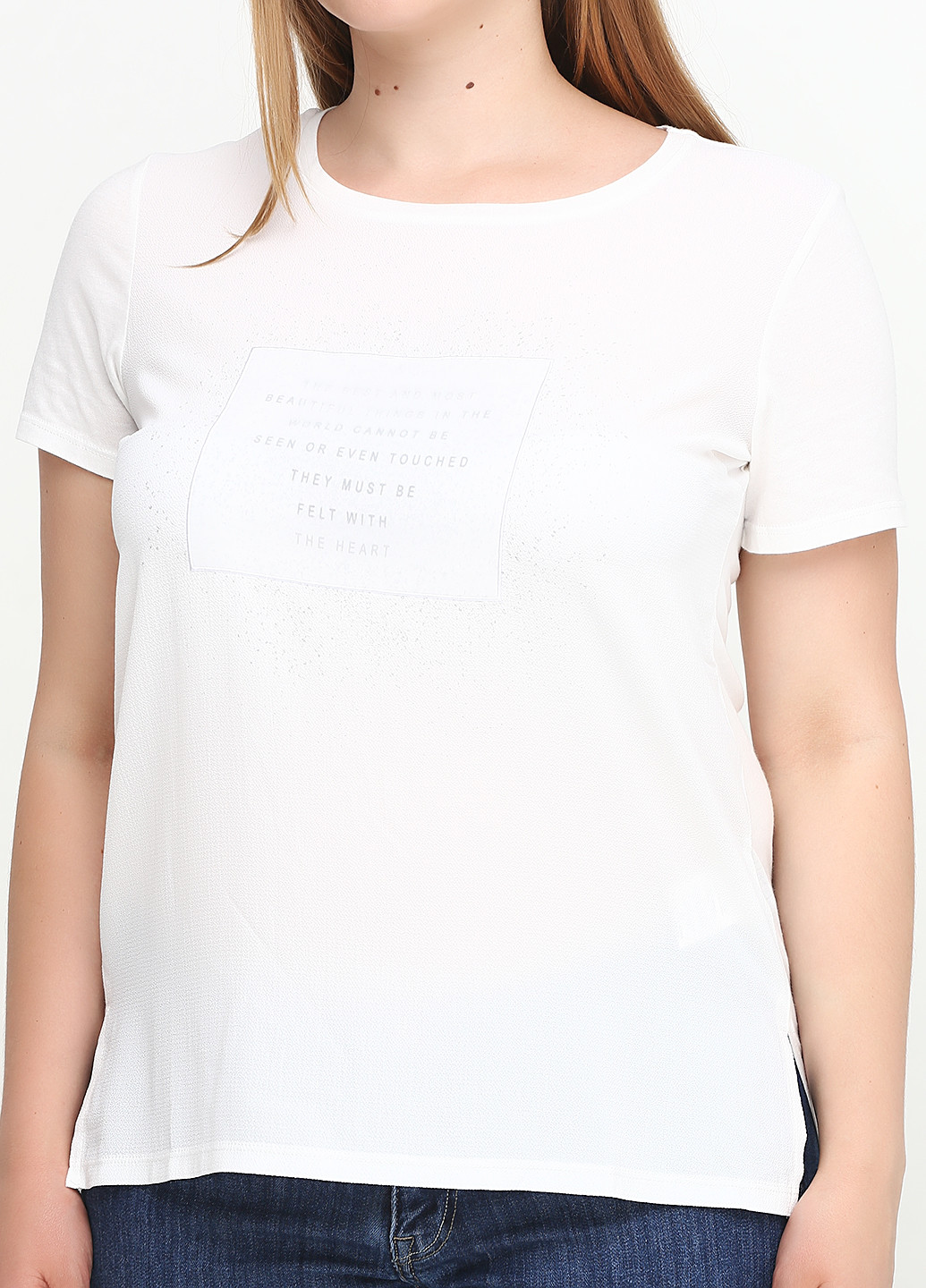 Белая летняя футболка Etam