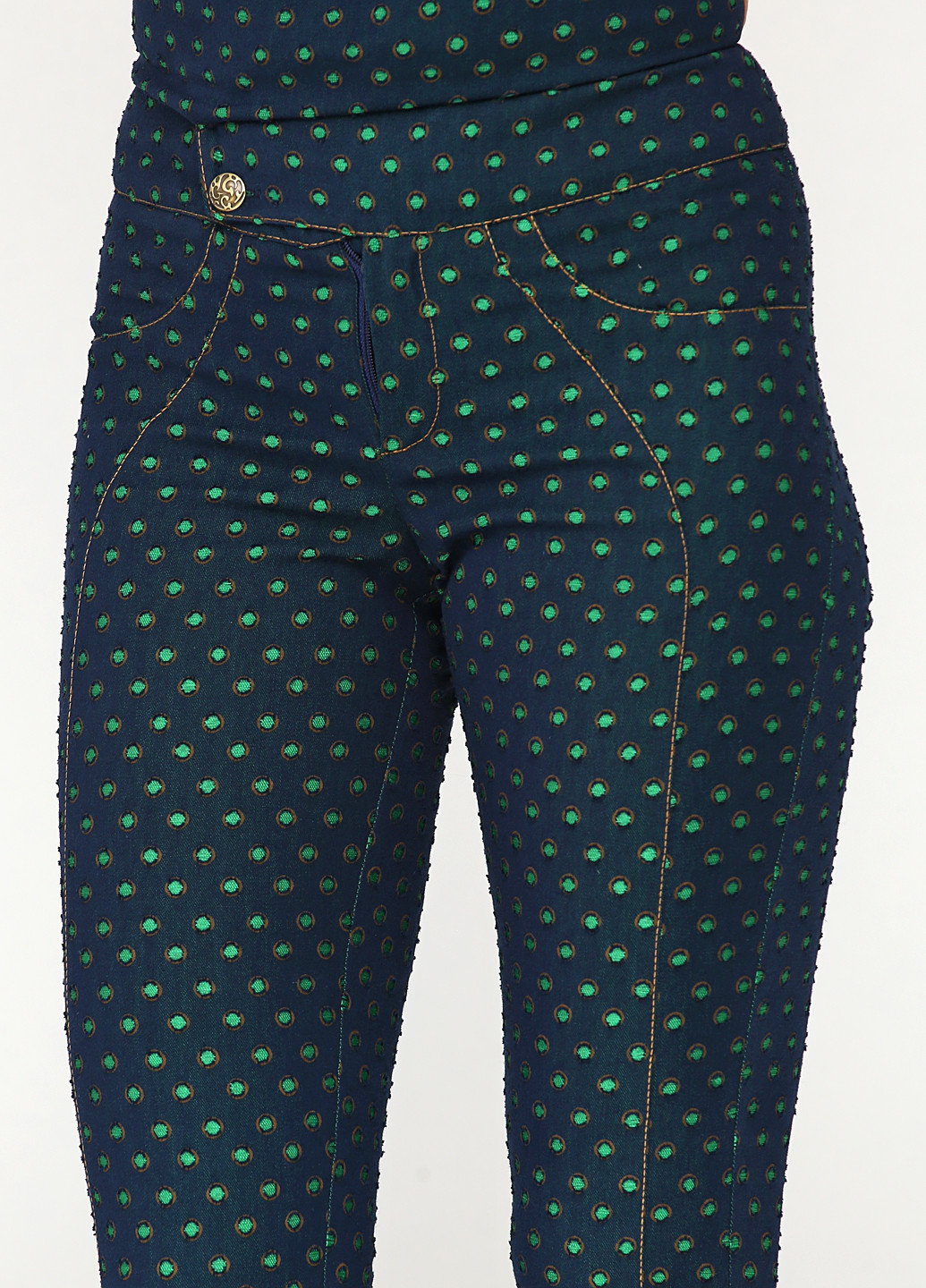 Темно-зеленые кэжуал демисезонные зауженные брюки PUBLIC&PRIVATE by Madame Cherie