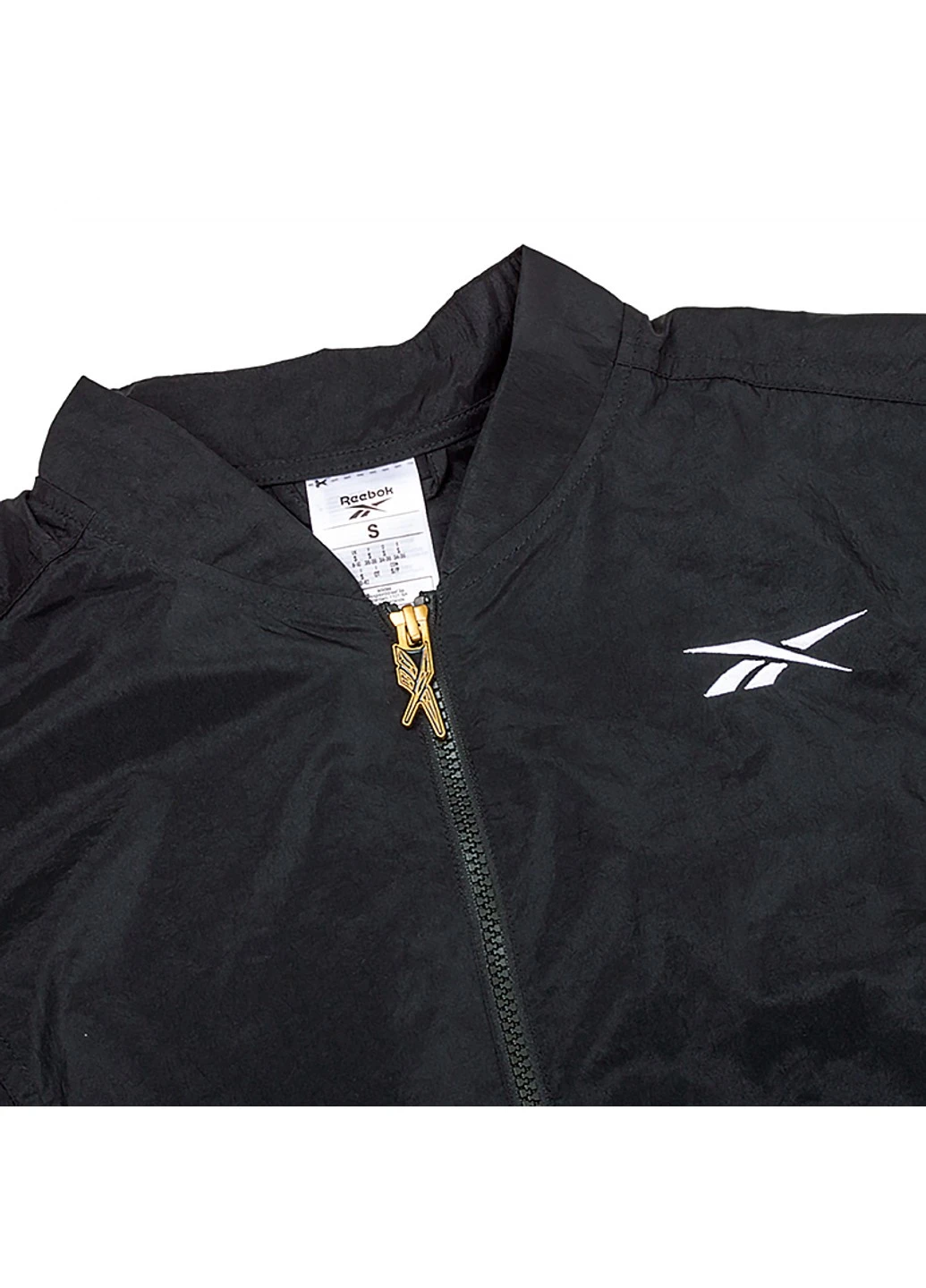 Черная демисезонная куртка s shiny fashion jacket Reebok
