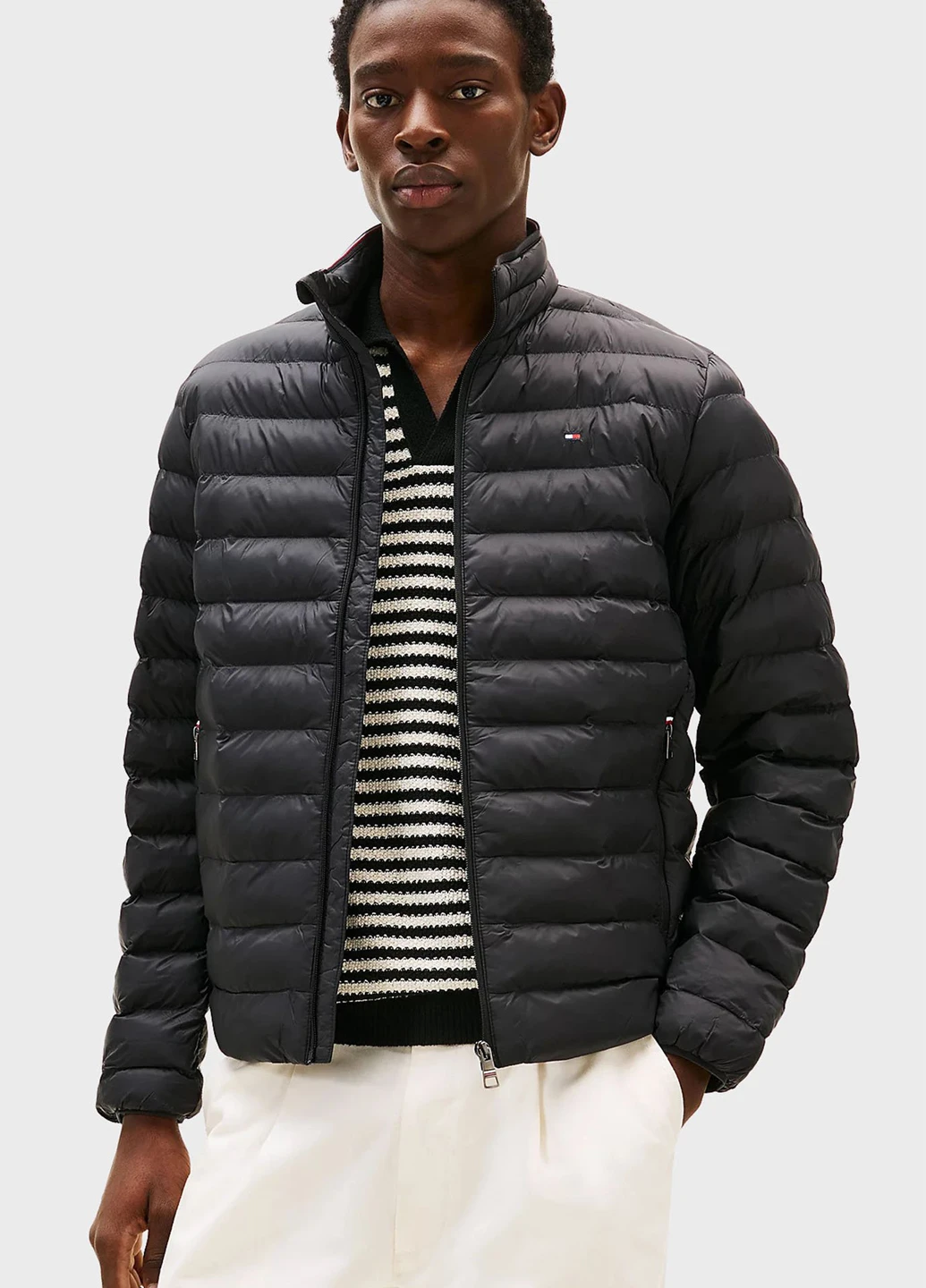 Черная демисезонная куртка Tommy Hilfiger