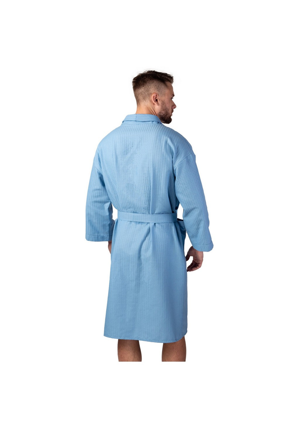 Вафельный халат мужской XL Luxyart (213485302)