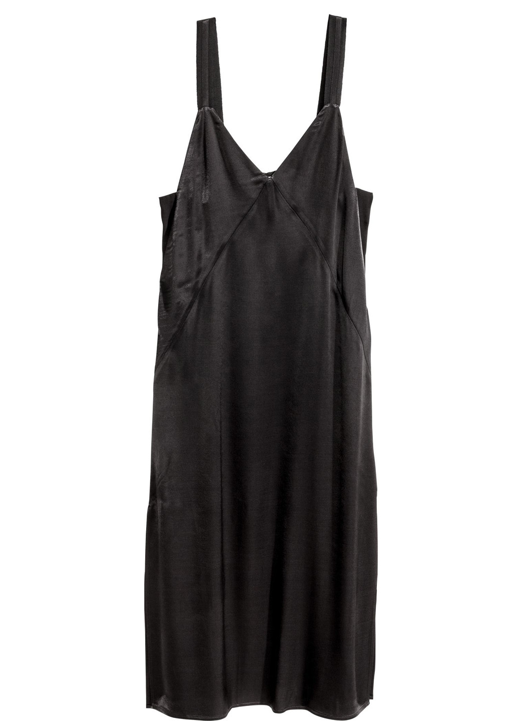 Черное кэжуал платье платье-комбинация H&M