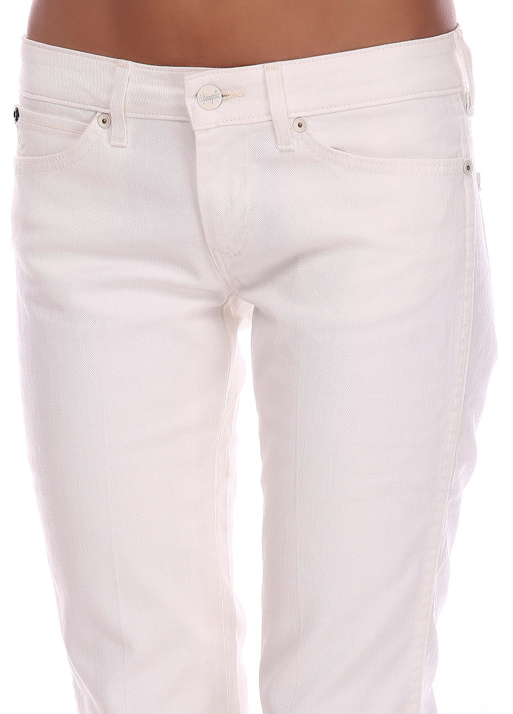 Белые кэжуал демисезонные прямые брюки Wrangler