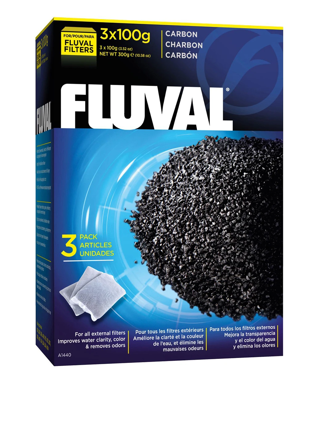 Вкладыш в фильтр FL уголь (3 шт.х100 г) Fluval (251852609)