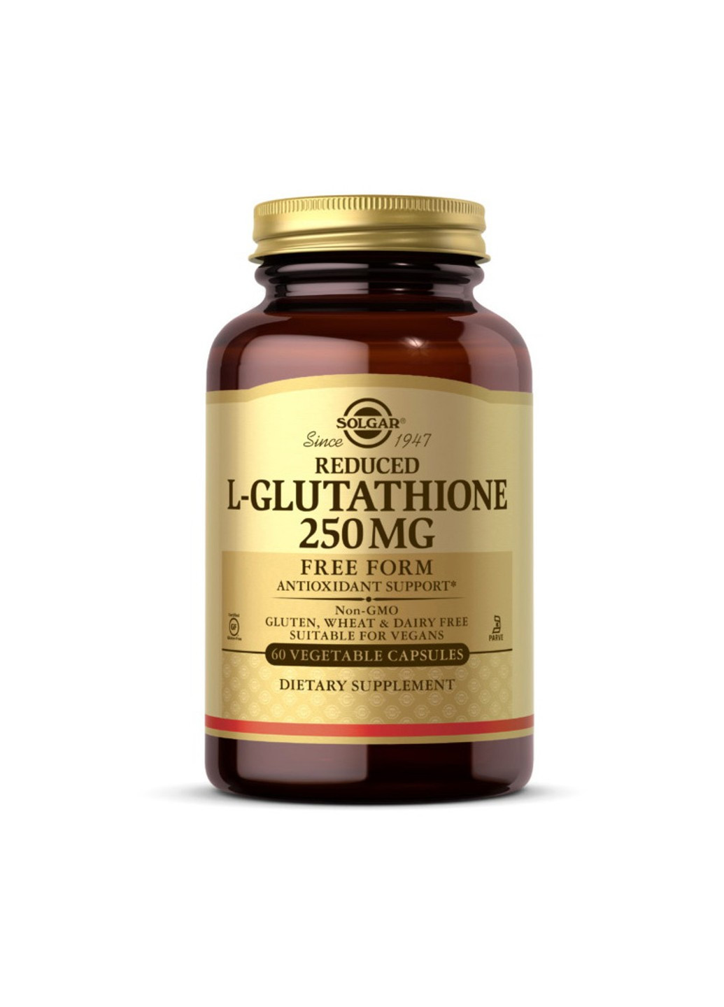 Глутатион Reduced L-Glutathione 250 mg 60 капсул Solgar (255410513)