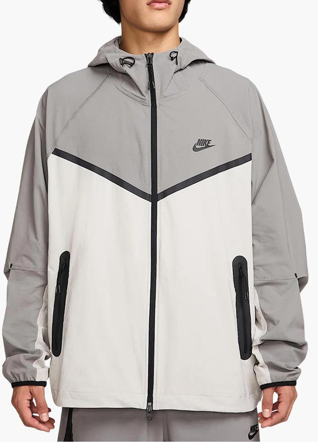 Бежевая демисезонная ветровка Nike Tech Woven Grey