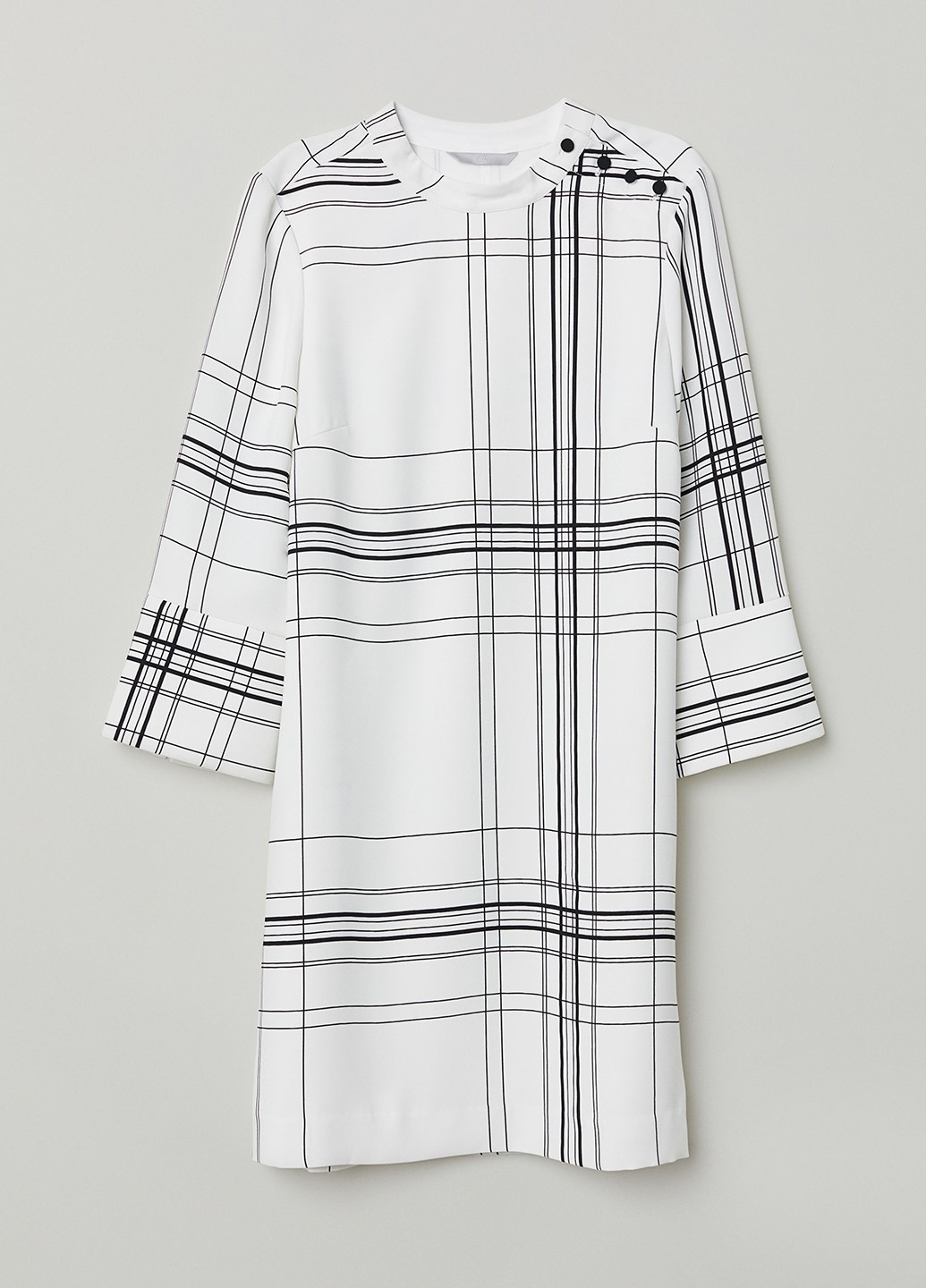 Чорно-білий кежуал сукня H&M в клітинку
