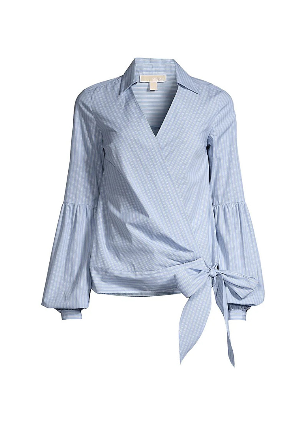 Блакитна демісезонна блузка на запах Michael Kors