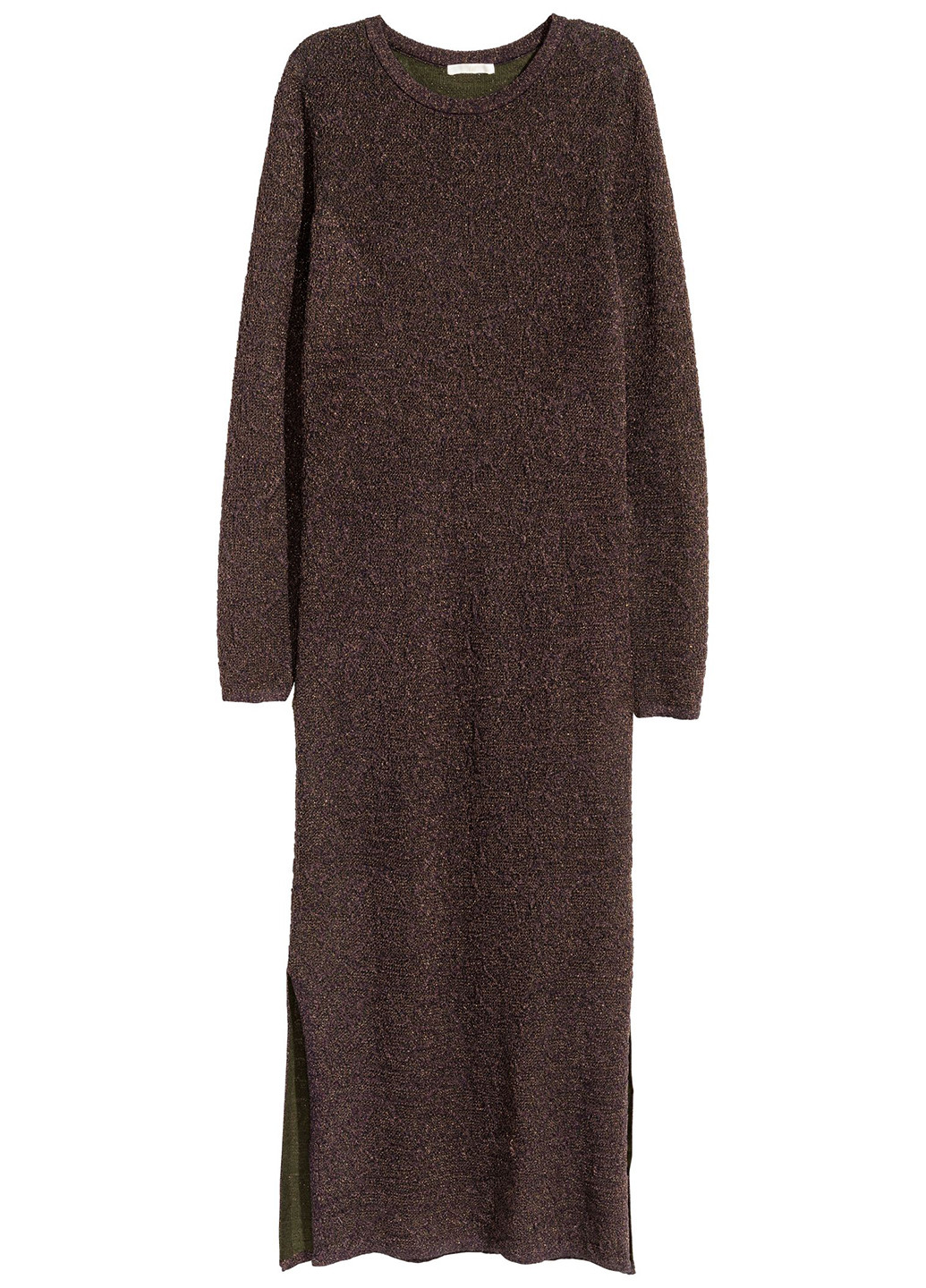 Темно-коричнева кежуал плаття, сукня H&M меланжева