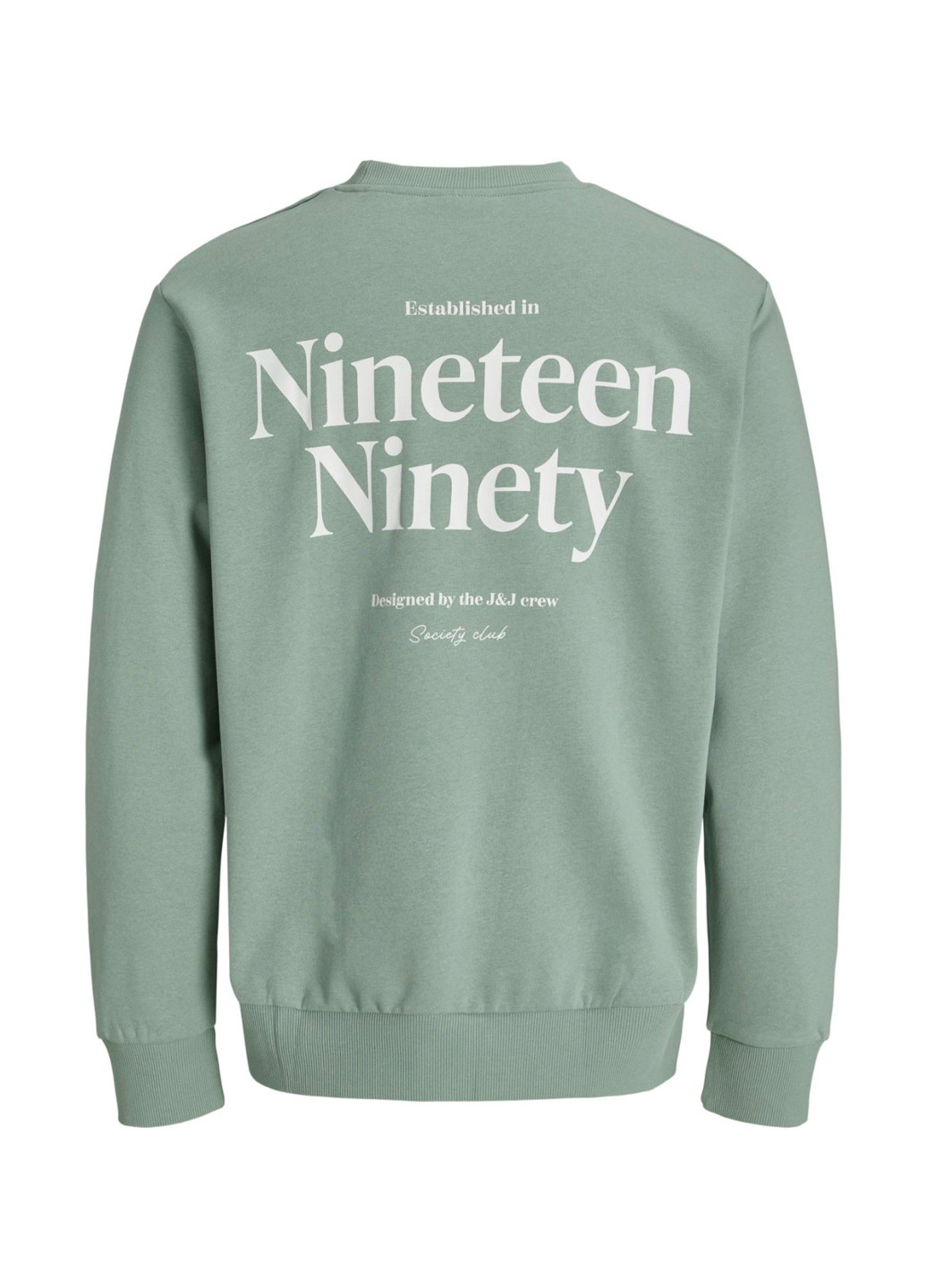 М'ятний світшот Jack & Jones логотип без декору (355383191)