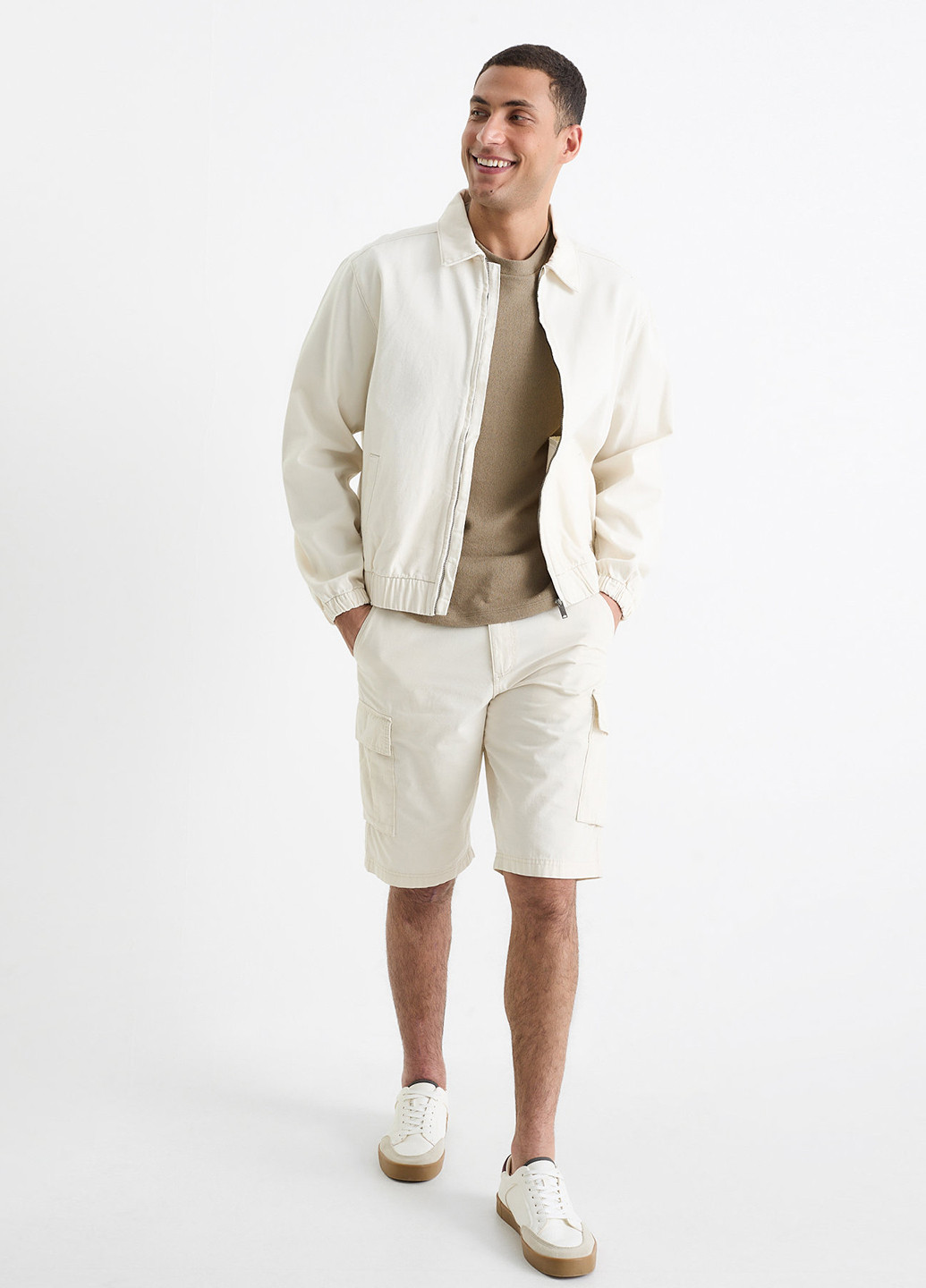 Сіро-бежевий літній джемпер джемпер C&A