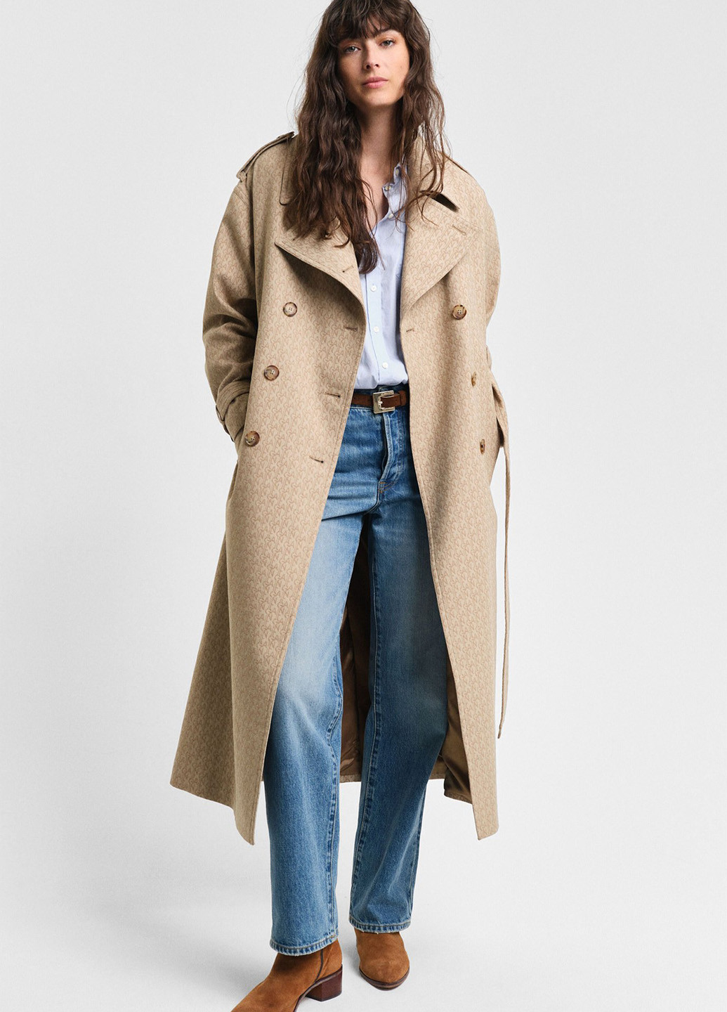 Плащ Gant тренчкот на пуговицах демисезон (322523538)