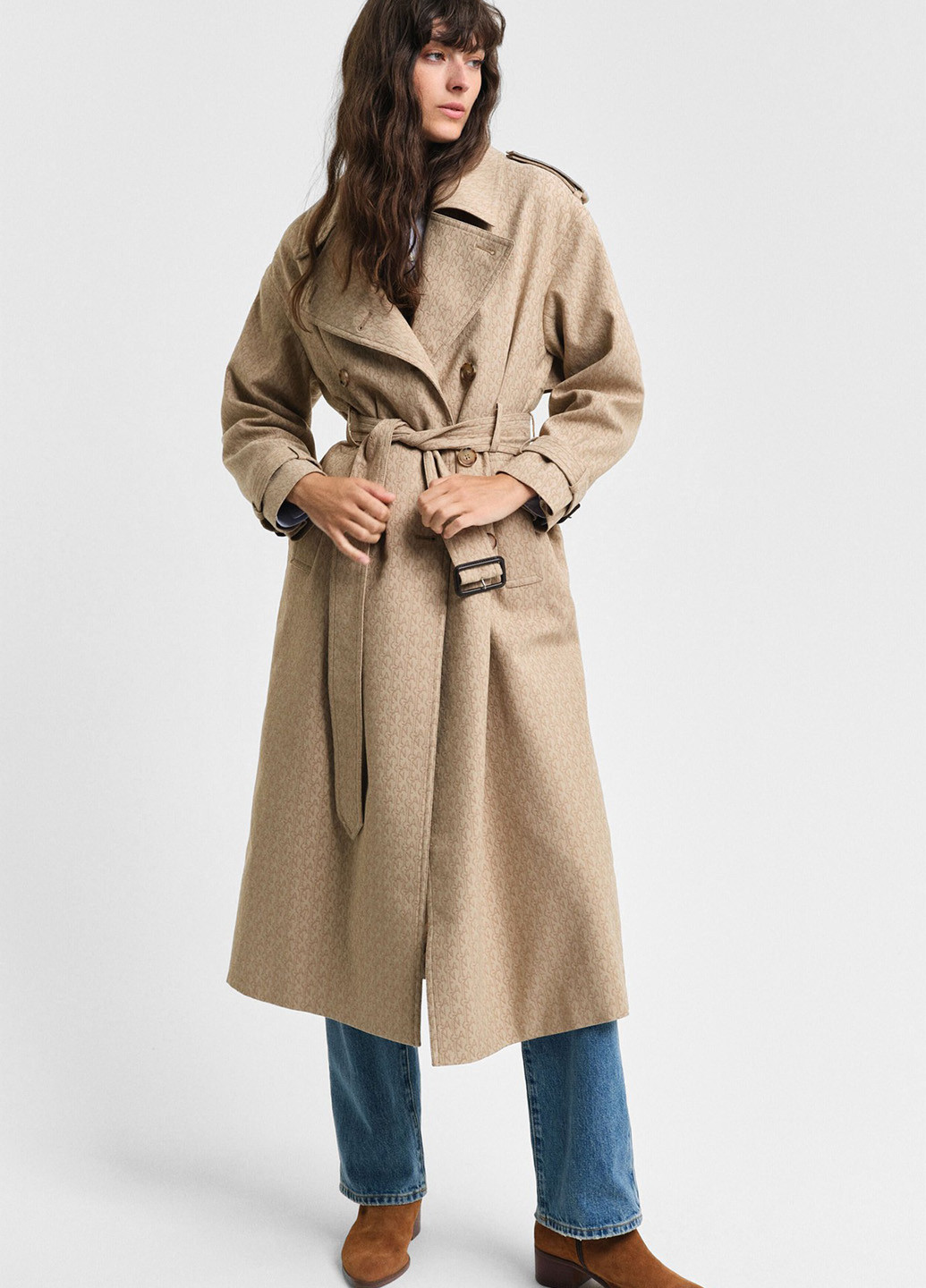 Плащ Gant тренчкот на пуговицах демисезон (322523538)