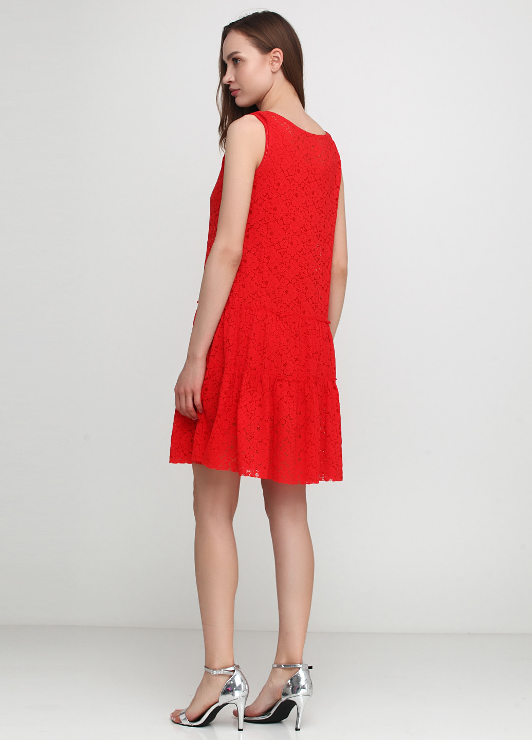 Красное кэжуал платье Moda in Italy однотонное