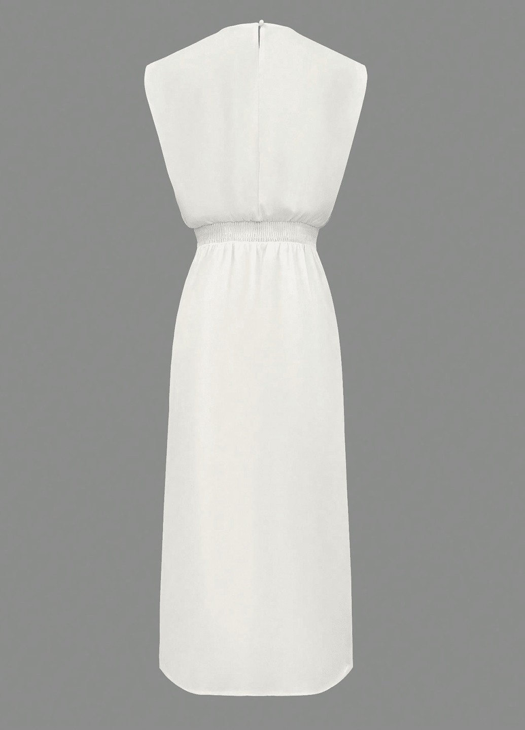 Белое кэжуал платье силуэтная SHEIN однотонное