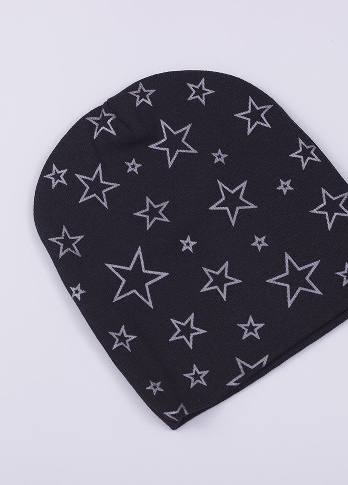 Шапка для девочки Звёзды 52-54 см Черный КВ0563-0 Makko (253774989)