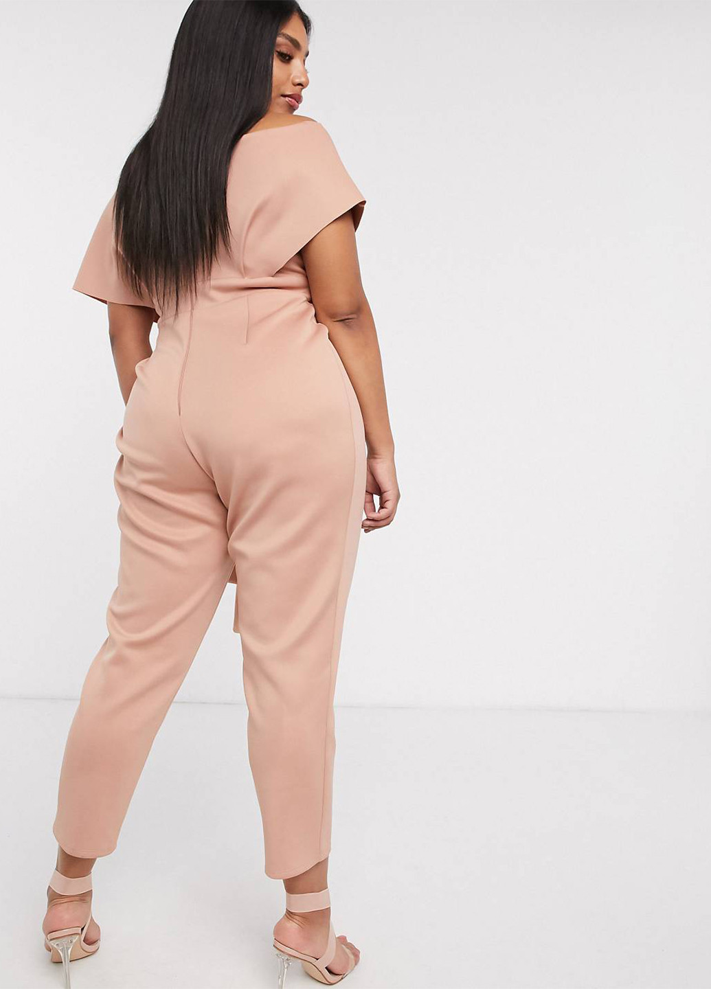 Комбінезон Asos комбінезон-брюки однотонний рожевий вечірній, святковий поліестер