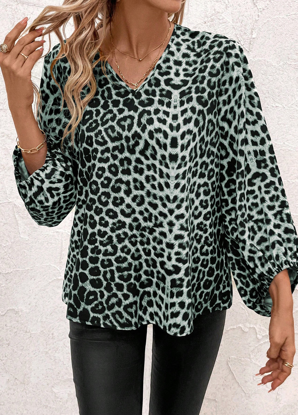 Мятная блуза SHEIN