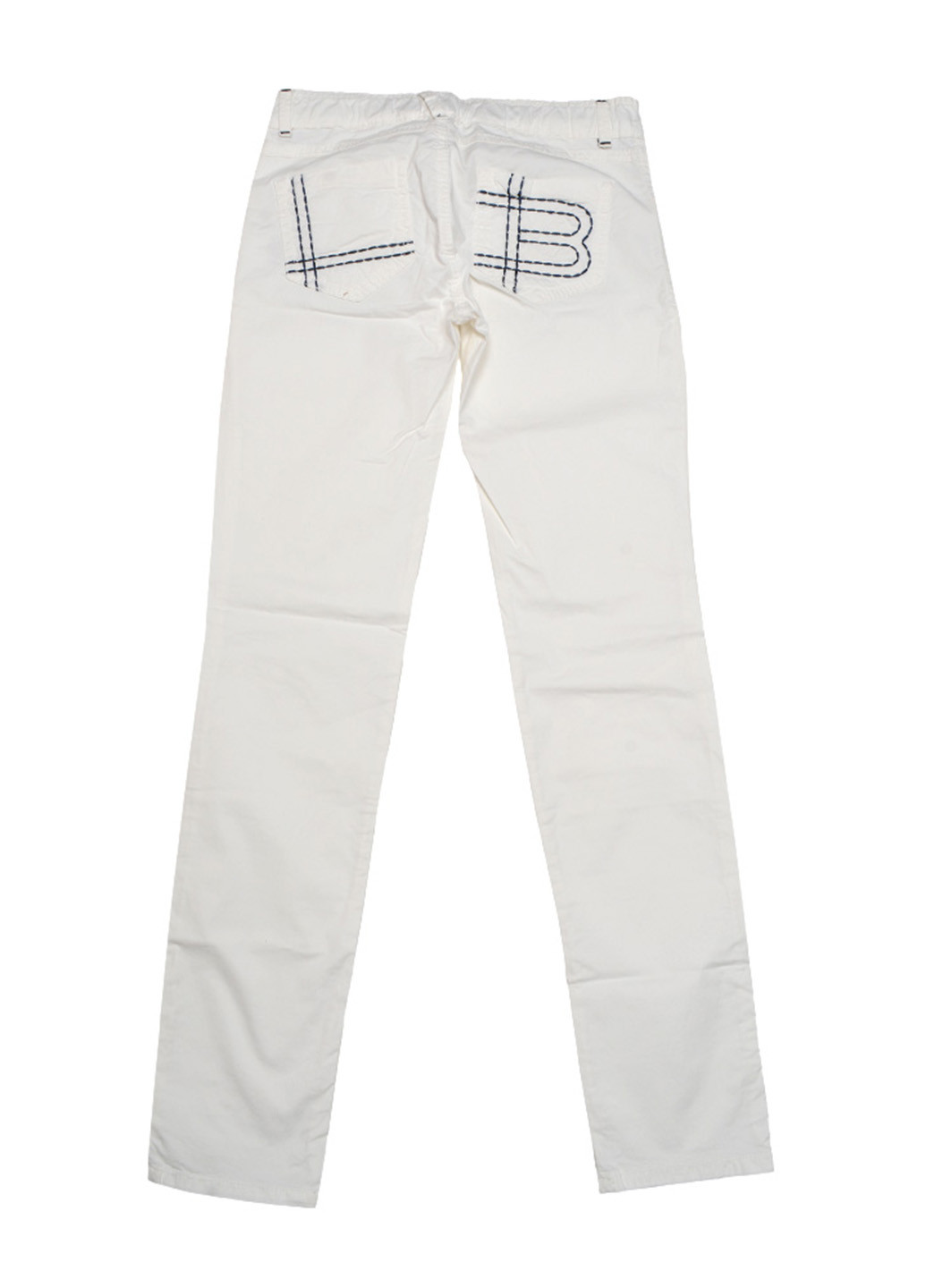 Белые кэжуал летние прямые брюки Laura Biagiotti