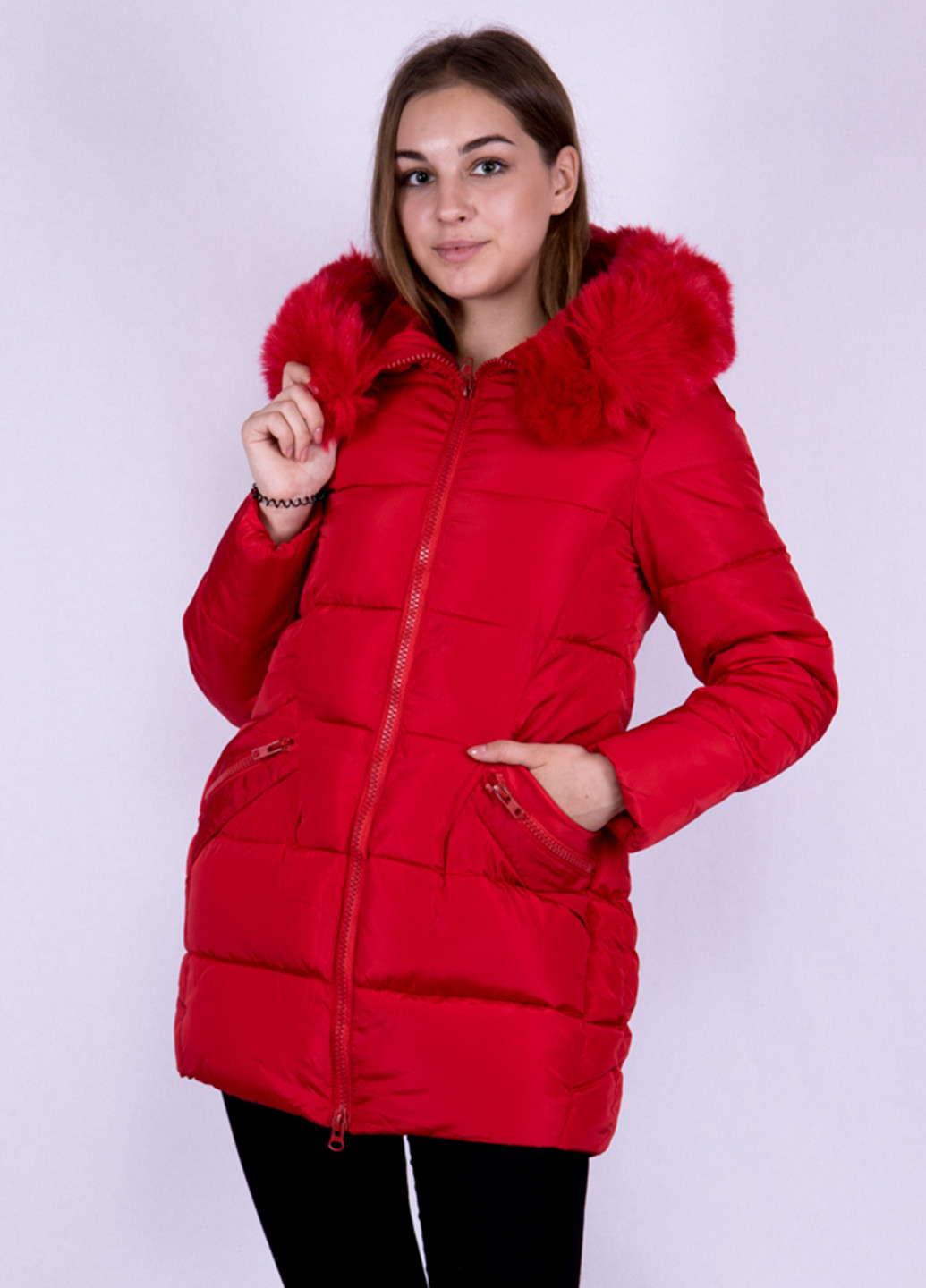 Червона зимня куртка Time of Style