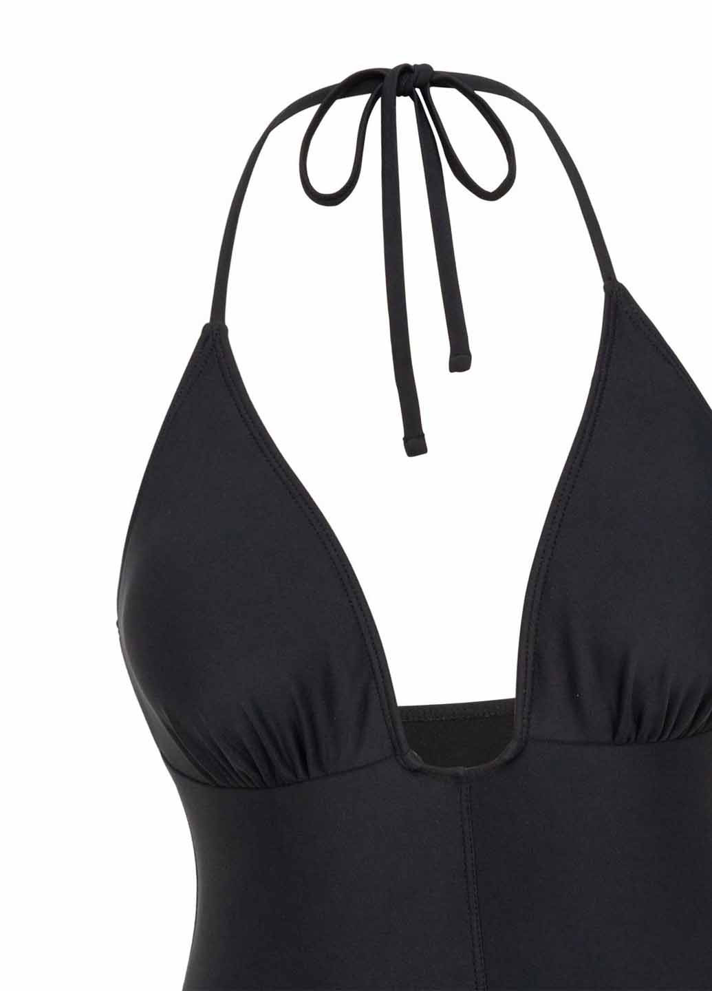 Чорний літній купальник суцільний SHEIN