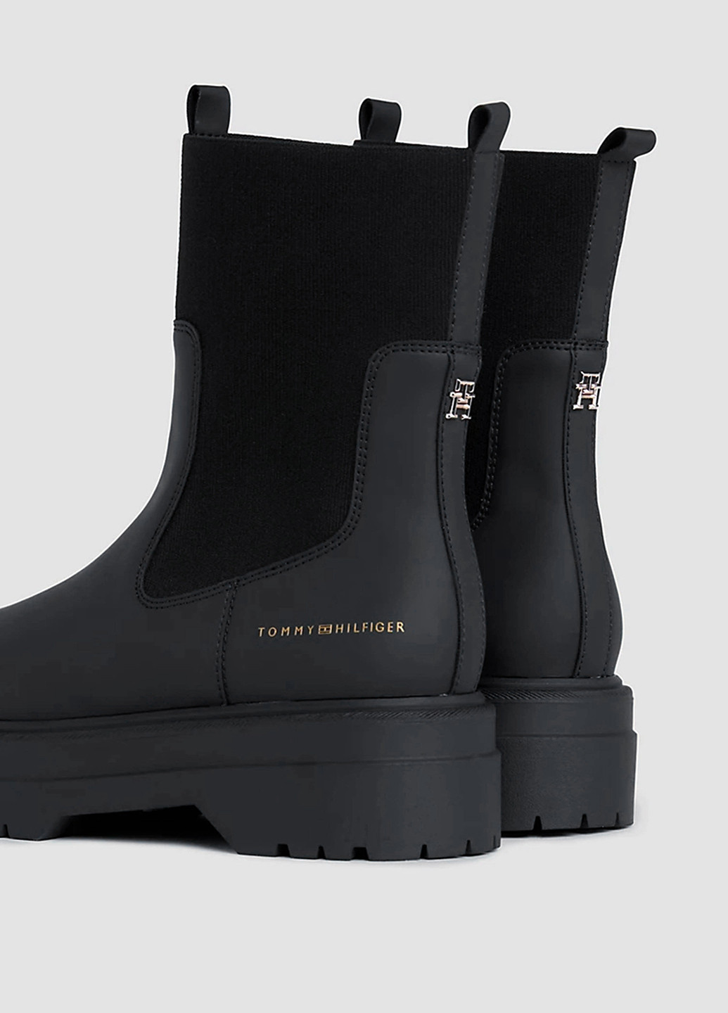 Осенние ботинки челси Tommy Hilfiger с логотипом из искусственной кожи