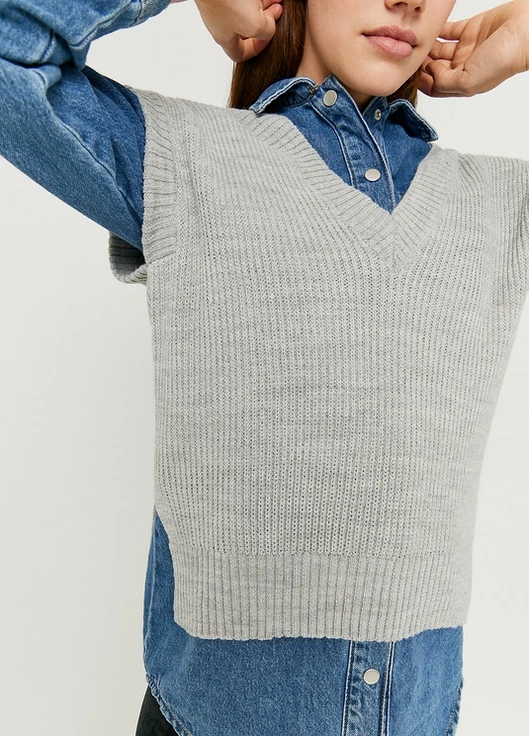 Жилет Tally Weijl Fashion Pullovers - KNIT SLEEVELESS OVER TOP (231935654)